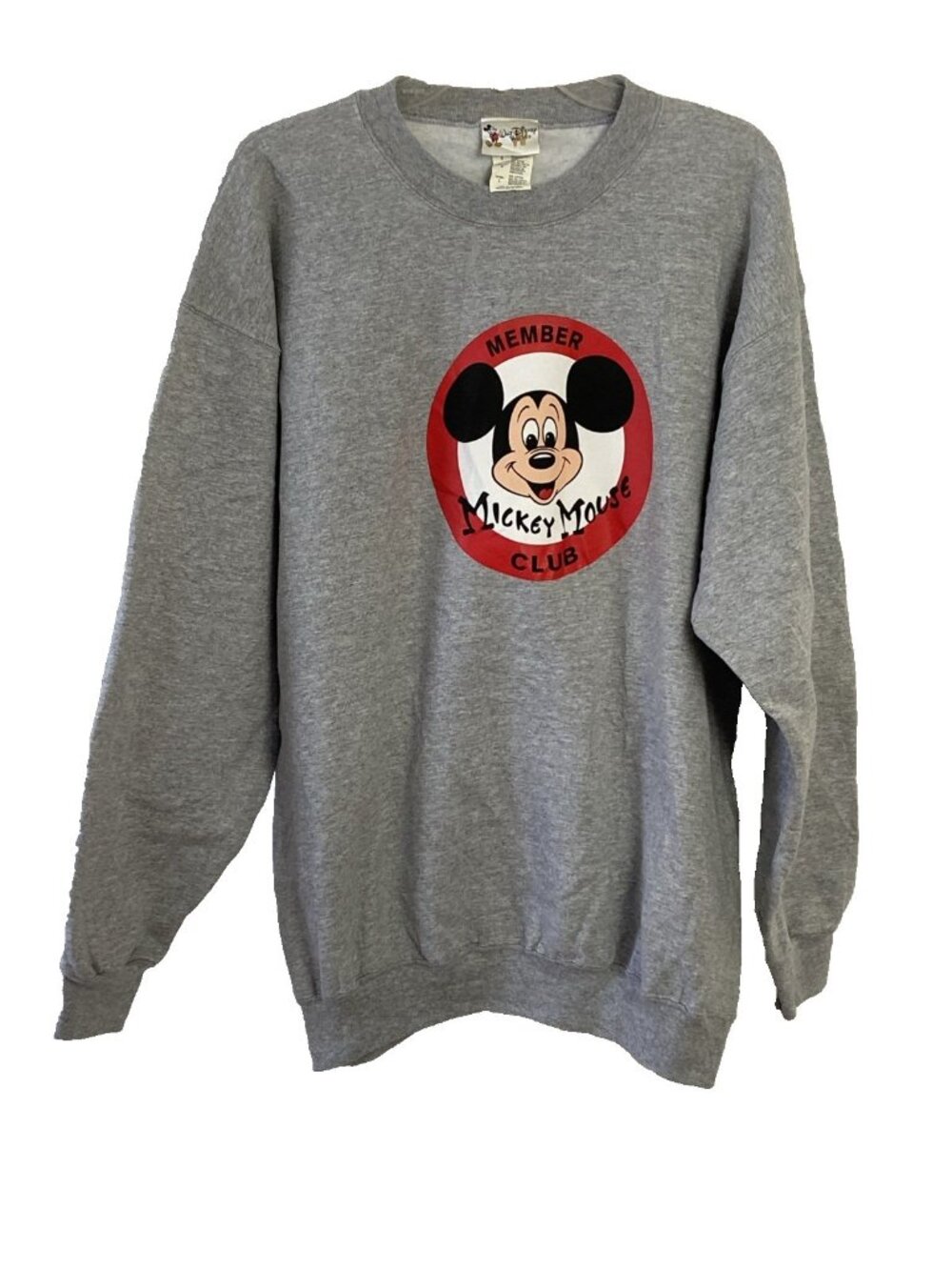 Vintage 90s Walt Disney World Sweatshirt Crewneck Mickey Mouse Club Member Sz L